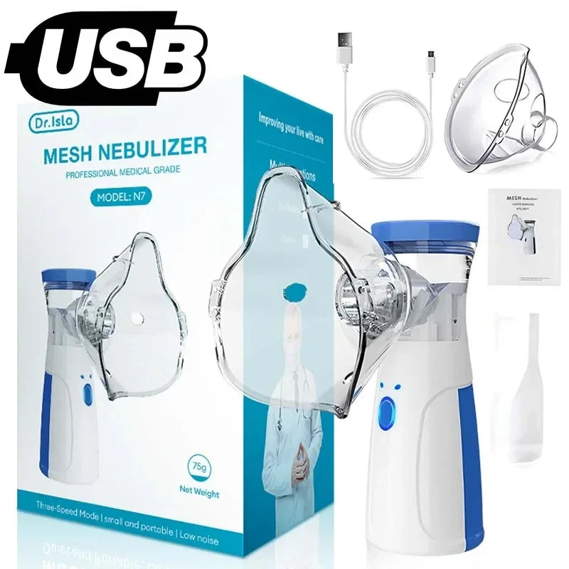 Nebulizador USB Portátil, Inalador de Mão para Uso Doméstico, Adequado para Adultos